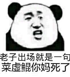 老子出场就是一句菜虚鲲你妈死了