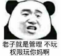 老子就是管理不玩权限玩你妈啊