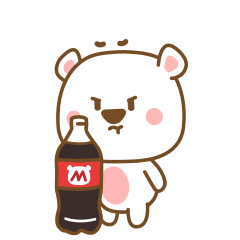 一口干完可乐好爽啊