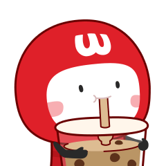 我在大口的喝奶茶