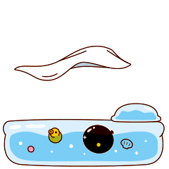 晚安！一爬下就睡着了