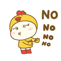 不停的摆双手，NONO