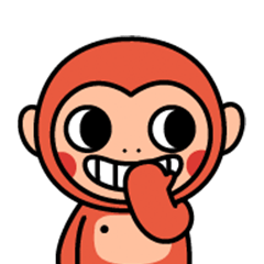 捂嘴偷笑的笑面猴