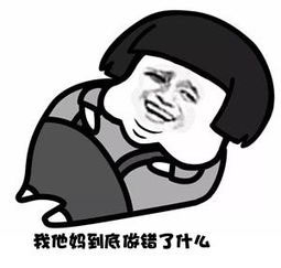 我他妈到底做错了什么啊？实在是想不通