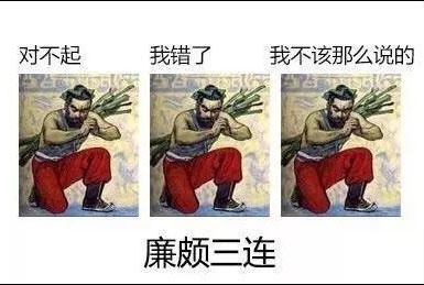 廉颇三连道歉图，我不该那样说