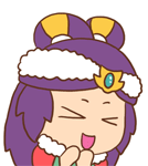 貂小婵欢呼，举手给力