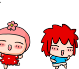 两个人欢呼，今天星期五呀