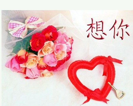 送你一束花，代表我深深的想你