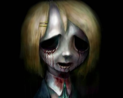 眼里冒血的可怕小鬼