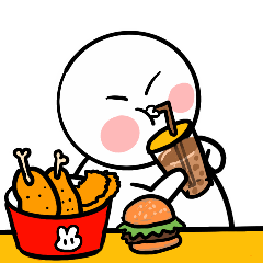 鸡腿汉堡加可乐，绝配呀