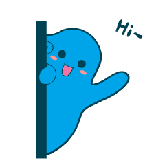 打招呼的蓝嘟嘟