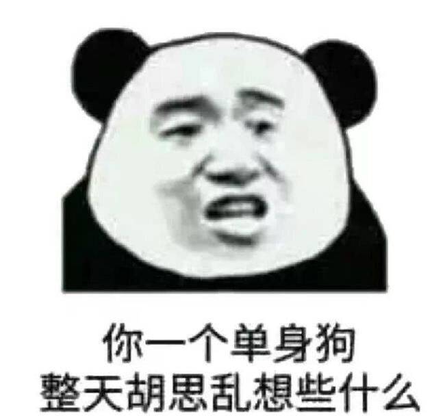 你一个单身狗整天胡思乱想些什么