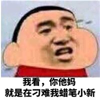 我看，你他妈就是在刁难我蜡笔小新