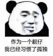 作为一个靓仔，我已经习惯了孤独