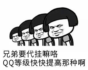 兄弟要代挂嘛咯，QQ等级快快提高那种啊