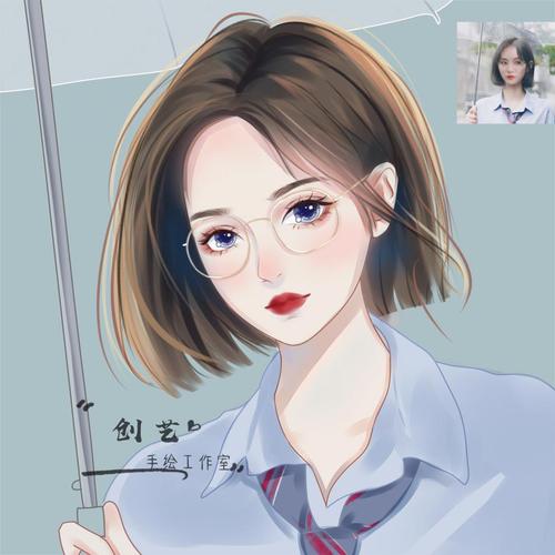 手绘头像定制原创水晶风画师约稿漫画卡通设计情侣照片微信画头像