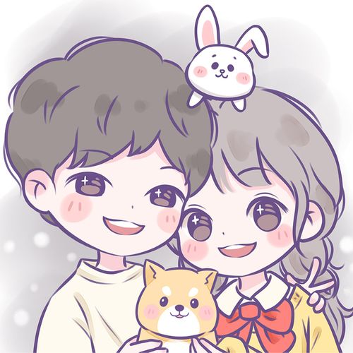 2022新款微信头像画情侣真人照片 q版情侣手绘头像定制 真人照片转漫