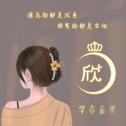 小红书抖音直播间同款唯美背影女生姓氏头像微信卡通动漫头像设计