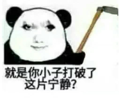 就是你小子，打破了这片宁静？