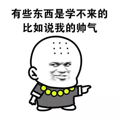 有些东西是学不来的，比如说我的帅气