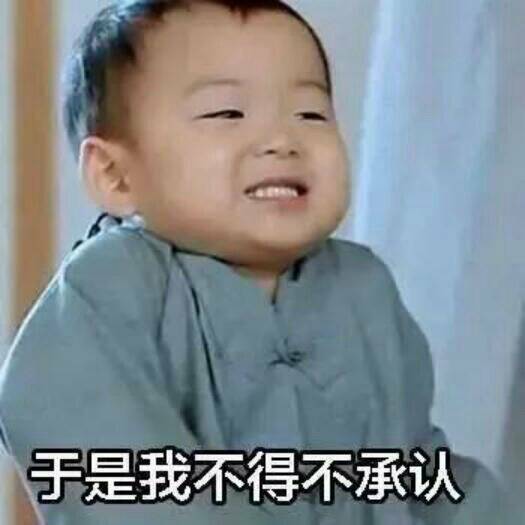 于是我不得不承认