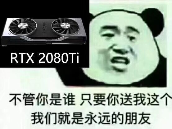 不管你是谁只要你送我这个，我们就是永远的朋友（RTX 2080Ti）