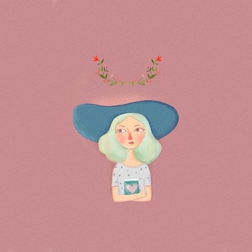 手绘森系人物头像_微信头像_我要个性网