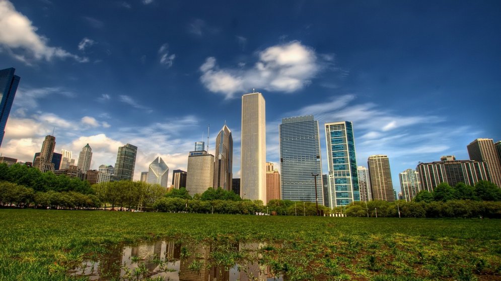 美丽的城市远景