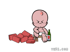 小破孩喝酒发酒疯，用砖头砸人