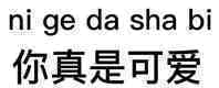 ni ge da sha bi你真是可爱
