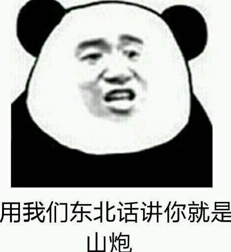 学用我们东北话讲你就是山炮