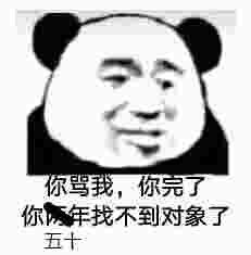 你骂我，你完了，你五十年找不到对象了