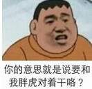 你的意思就是说要和我胖虎对着干咯?