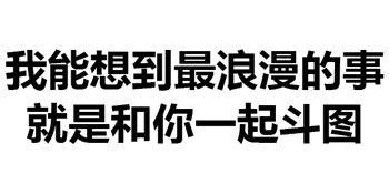 我能想到最浪漫的事，就是和你一起斗图