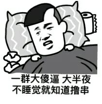 一群大傻逼，大半夜不睡觉就知道撸串