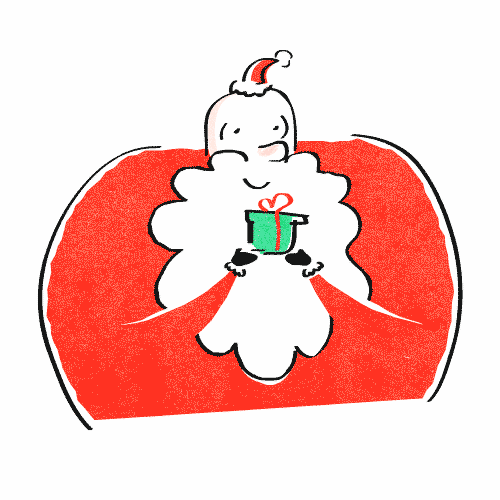 2023圣诞节gif可爱祝福表情 百因必有果你的圣诞礼物就是我