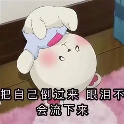 很火很快乐的聊天表情 把自己倒过来眼泪就不会流下来