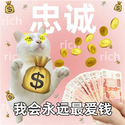 发财猫猫爱财表情包 钱辈拜托了我真的很需要你