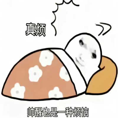 每天被自己帅醒表情龙图 真烦帅醒也是一种烦恼