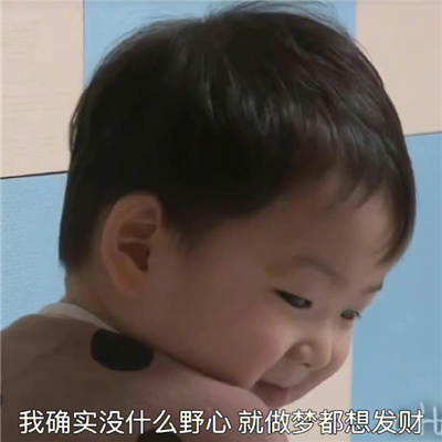 微信聊天表情可爱又超好笑 我确实没什么野心做梦都想发财