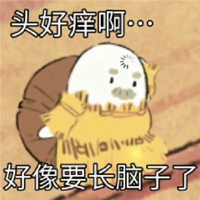 搞怪系列超可爱沙雕表情 头好痒啊好像要长脑子了