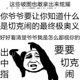 这些破图也敢拿出来炫耀你爷爷要让你知道什么是切克闹的最终极奥义好好看清楚爷爷我是怎么鄙视你的出c要要中切克闹