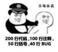 场抓获200行代码，100行注释50行括号40行BUG