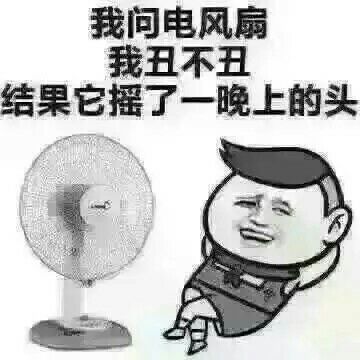 我问电风扇我丑不丑，结果它摇了一晚上的头