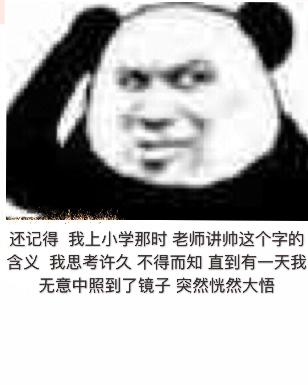 还记得我上小学那时老师讲帅这个字的含义，我思考许久不得而知直到有一天我无意中照到了镜子突然恍然大悟