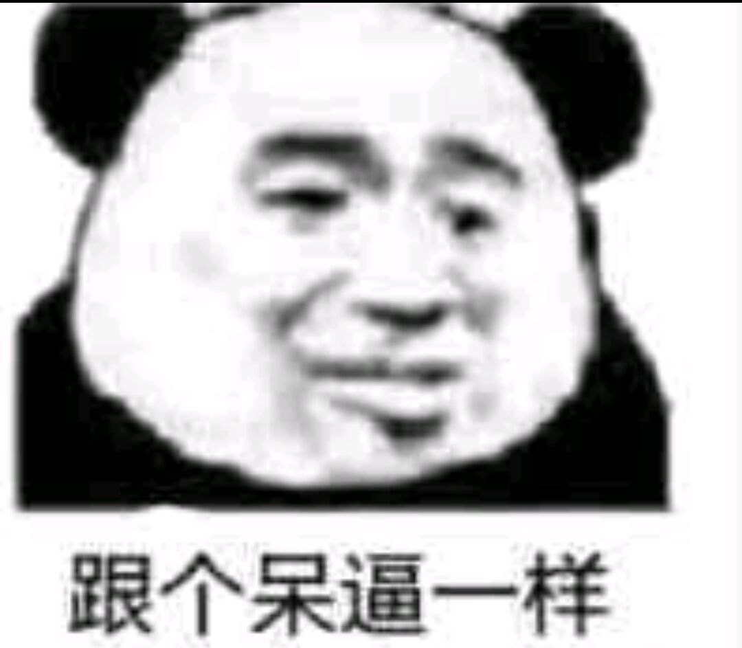 跟个呆逼一样