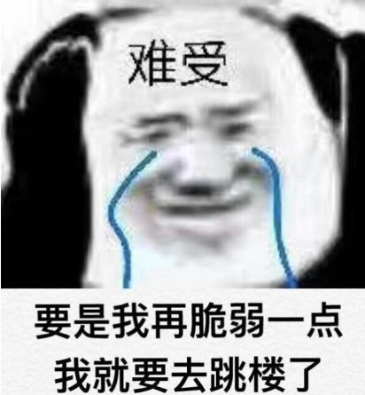 难受要是我再脆弱一点我就要去跳楼了