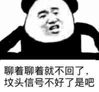 聊着聊着就不回了，坟头信号不好了是吧